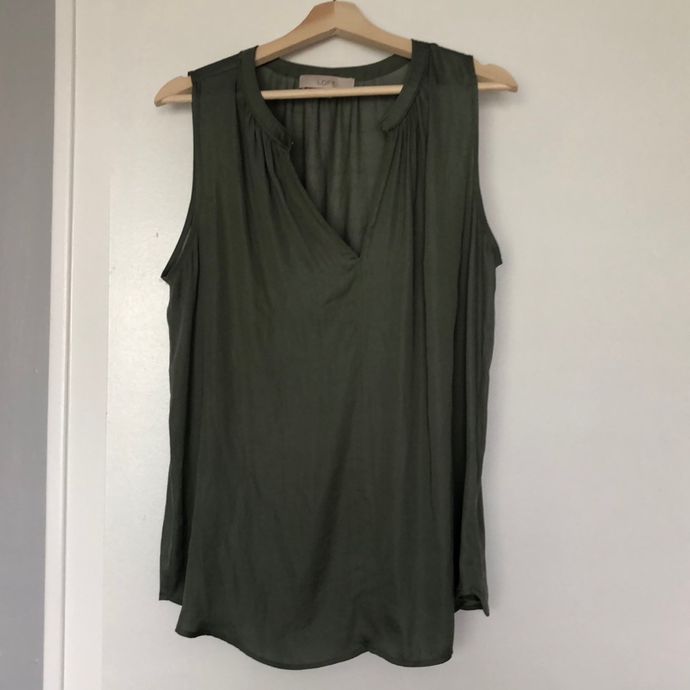 Olive green blouse worn once